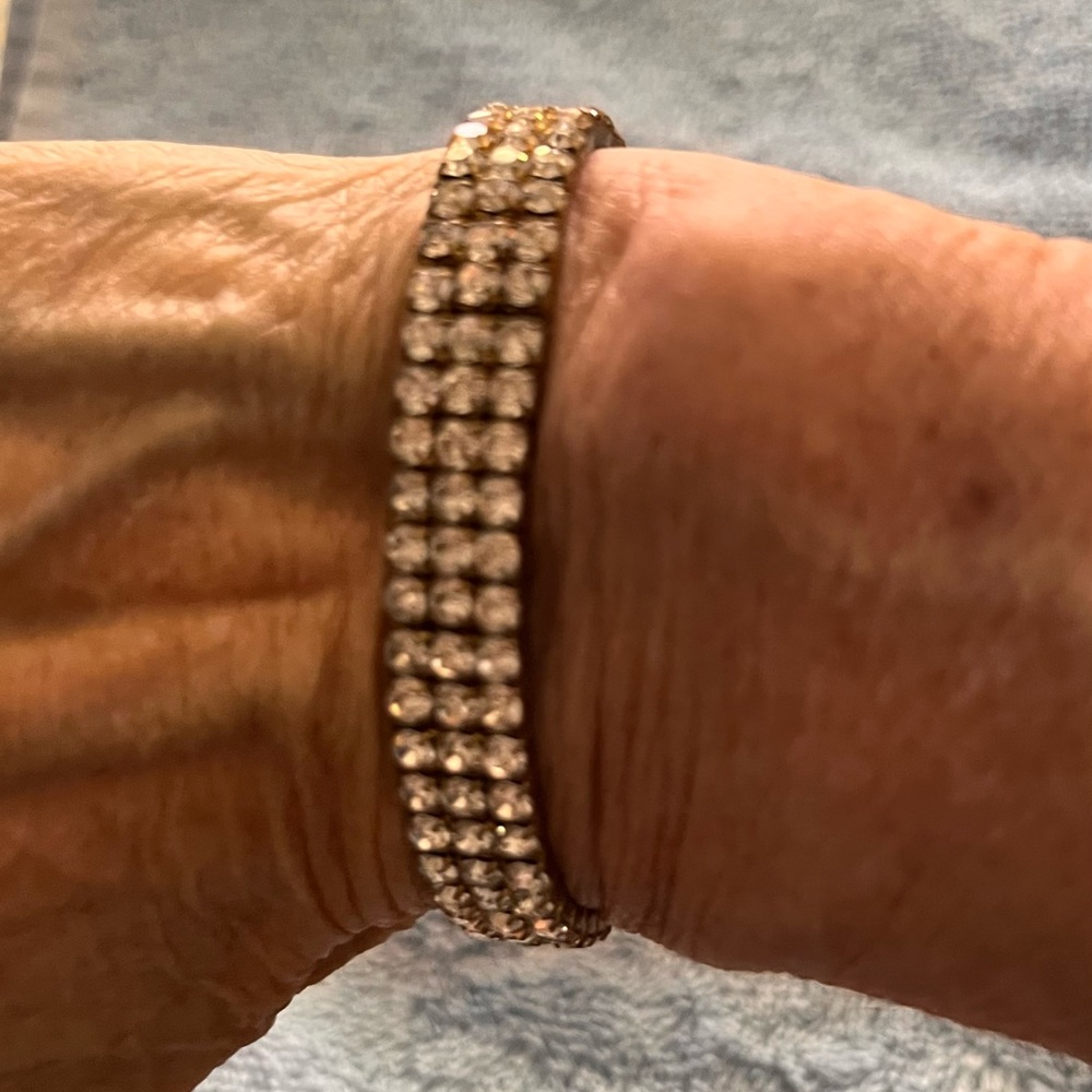 Sparkling Crystal Gold Bracelet